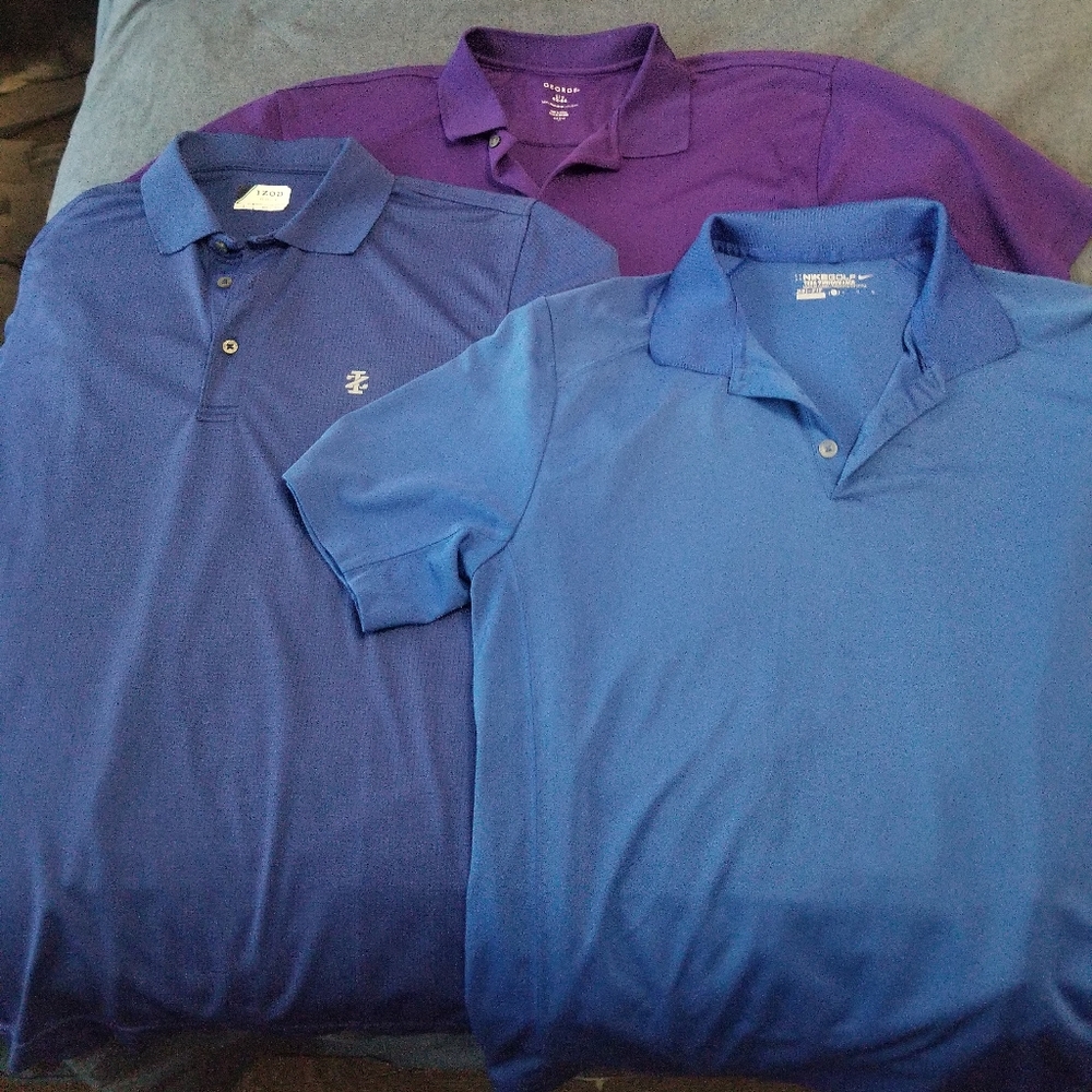 Set of 3 mens golf shirts